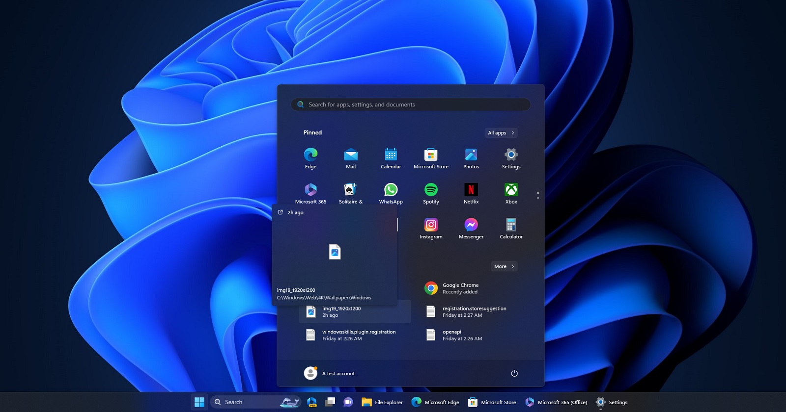 Windows 11 23H2 Start Menu thumbnail