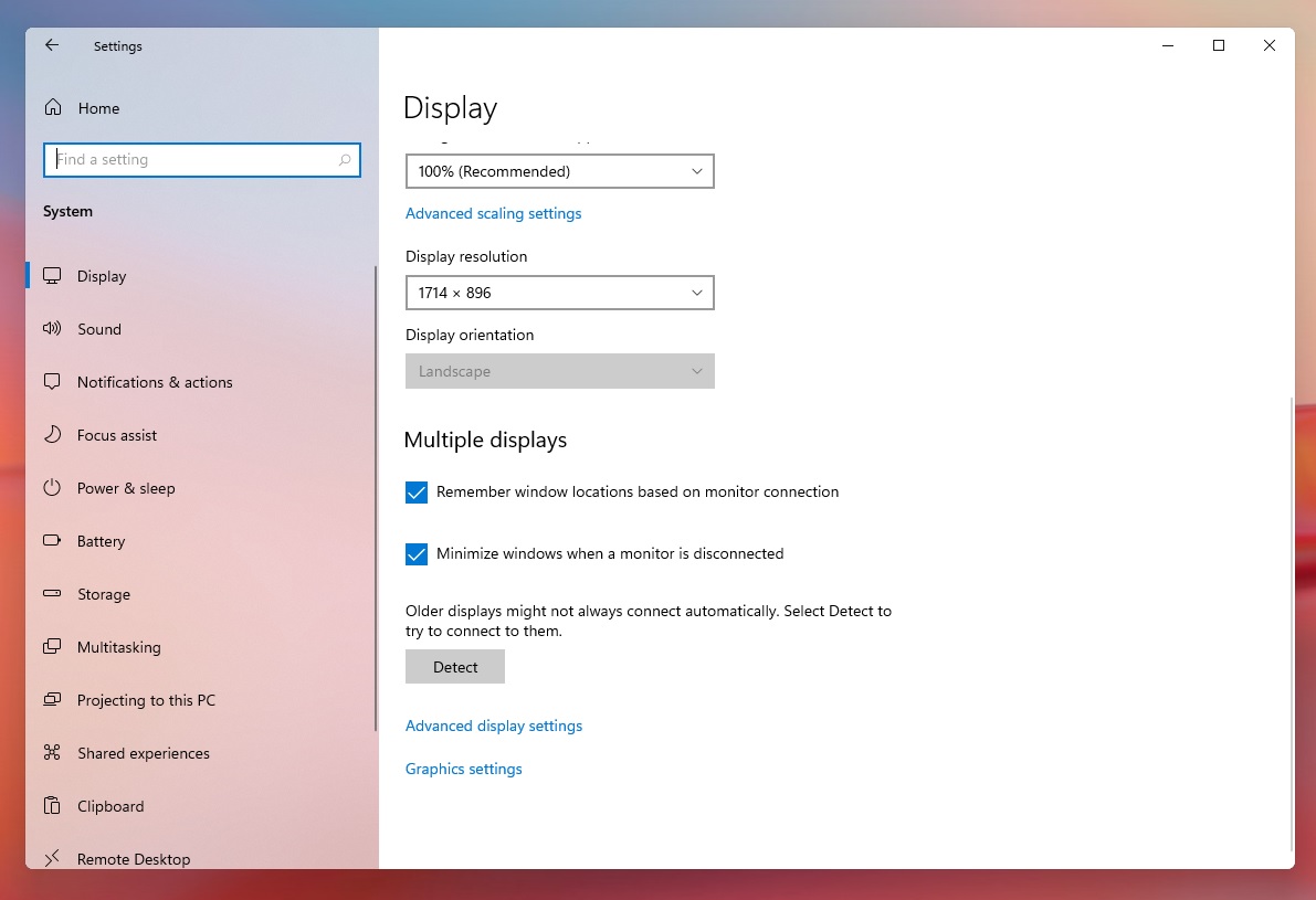 Windows 11 display settings