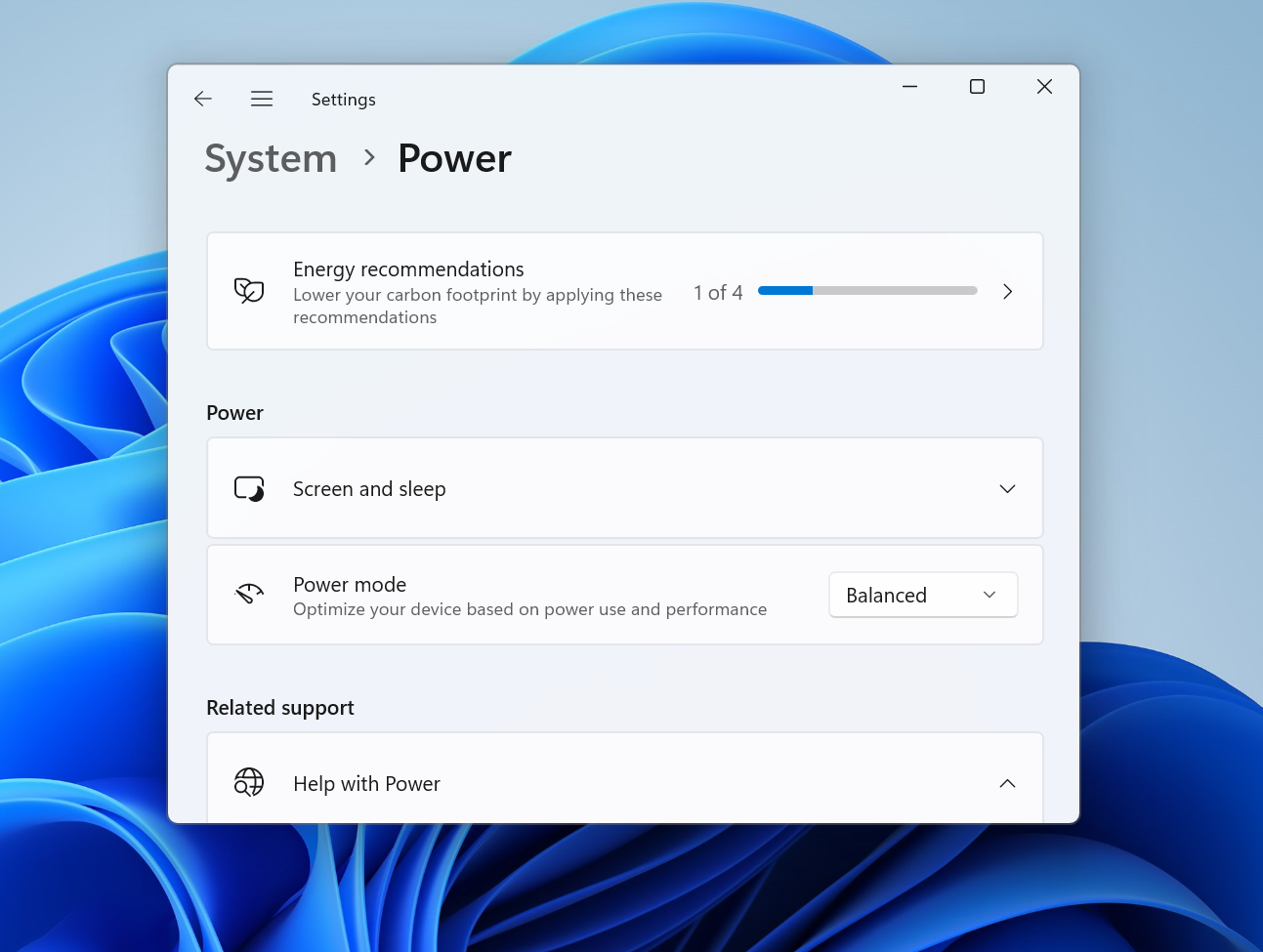 power setting in windows 11 23h2